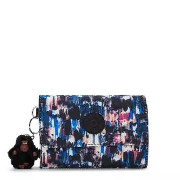 Кошелек-органайзер Kipling Pixi среднего размера с принтом, цвет brush strokes
