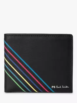 Кошелек Paul Smith Billfold в полоску, черный