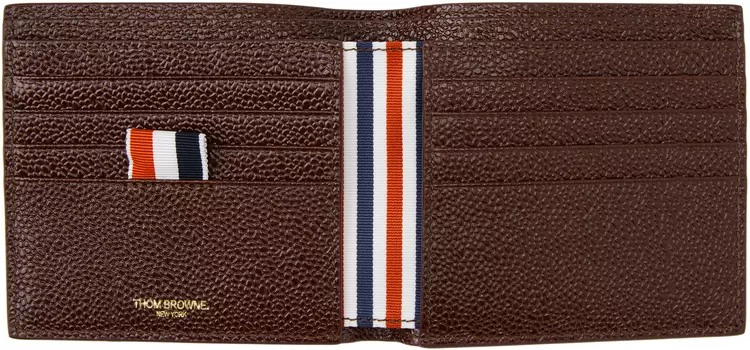 Кошелек Pebble Grain Bifold Thom Browne, Burgundy