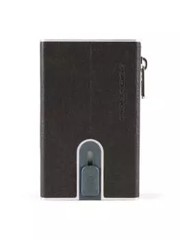 Кошелек Piquadro Black Square Kreditkartenetui Leder 6 cm, черный