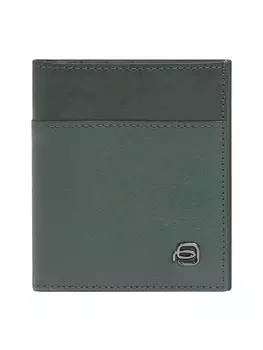 Кошелек Piquadro Black Square Kreditkartenetui RFID Schutz Leder 9 cm, зеленый