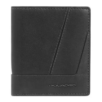 Кошелек Piquadro Carl RFID Schutz Leder 10 см, черный