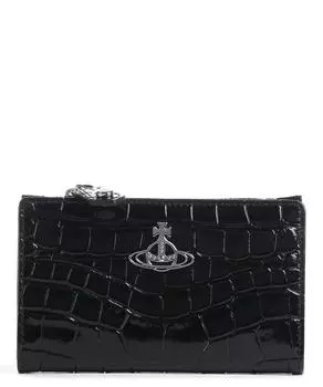 Кошелек под крокодила из тисненой телячьей кожи Vivienne Westwood, черный