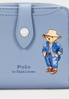 Кошелек POLO BEAR LEATHER COMPACT WALLET Polo Ralph Lauren, синий