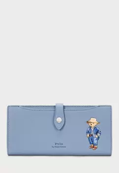 Кошелек POLO BEAR LEATHER SNAP WALLET Polo Ralph Lauren, синий