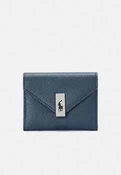 Кошелек POLO ID LEATHER FOLD OVER CARD CASE Ralph Lauren, синий