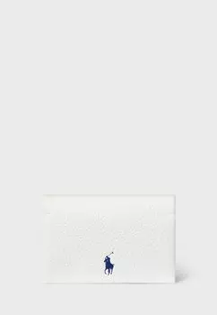 Кошелек POLO PLAY LEATHER SNAP CARD CASE Polo Ralph Lauren, молочный