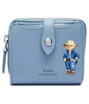 Кошелек Polo Ralph Lauren из натуральной кожи, голубой