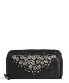 Кошелек Prestige из зернистой яловой кожи. Campomaggi, черный