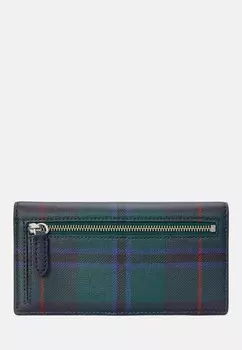 Кошелек PRINT CROSSHATCH LEATHER SLIM WALLET Lauren Ralph Lauren, темно-синий