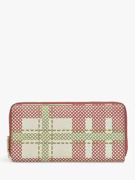 Кошелек Radley Check Street, большой на молнии вокруг утренника, пемза/мульти