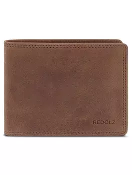 Кошелек Redolz Leather Essentials QF RFID Leder 12 cm, коричневый