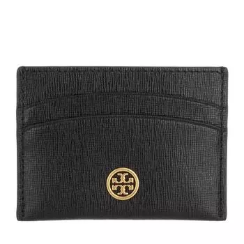 Кошелек robinson card case Tory Burch, черный