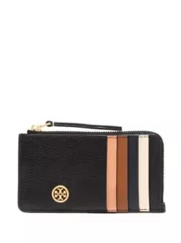 Кошелек Robinson в стиле колор-блок на молнии Tory Burch, черный