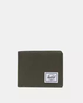 Кошелек Roy в темно-зеленом цвете с кошельком для монет и блокировкой RFID Herschel, темно-зеленый