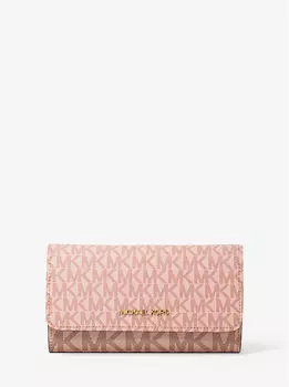 Кошелек с большим фирменным логотипом Jet set, складывающийся втрое Michael Kors, мультиколор