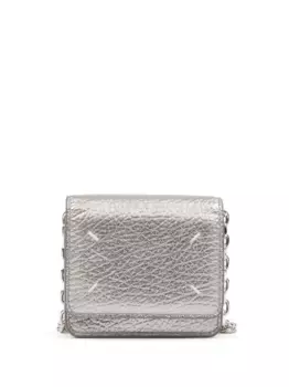 Кошелек с декоративной строчкой MAISON MARGIELA, серебяный