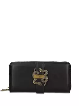 Кошелек с декором в виде змеи Just Cavalli, черный