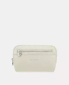 Кошелек с держателем для карт из коровьей кожи El Potro, бежевый