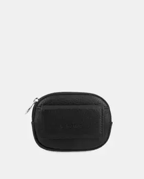 Кошелек с держателем для карт из воловьей кожи El Potro, чёрный