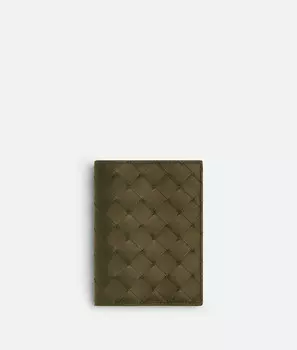 Кошелек с клапаном Intrecciato Bottega Veneta, темно-бежевый
