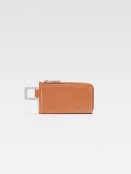 Кошелек с клипсой JACQUEMUS The Cuerda zipped wallet, светло-коричневый