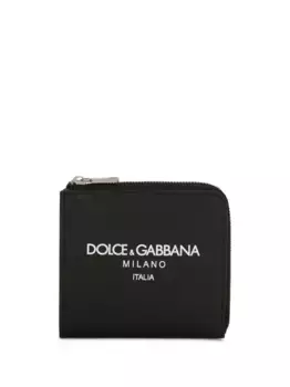 Кошелек с круговой молнией и логотипом DOLCE & GABBANA, черный