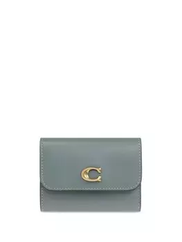 Кошелек с логотипом Coach, зеленый