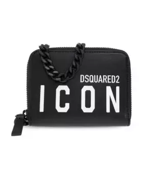 Кошелек с логотипом Dsquared2, черный