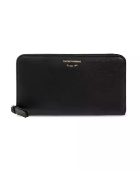 Кошелек с логотипом Emporio Armani, черный