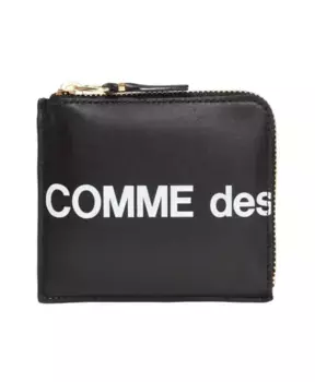 Кошелек с логотипом и застежкой молнией Comme Des Garons, черный