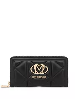 Кошелек с логотипом Love Moschino, черный
