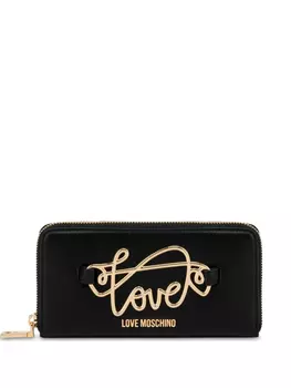 Кошелек с логотипом Love Moschino, черный