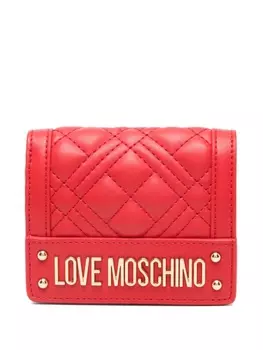 Кошелек с логотипом Love Moschino, красный