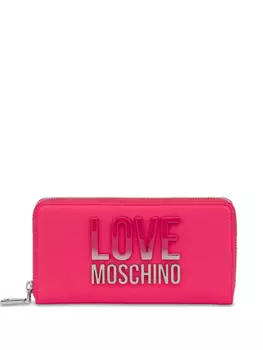 Кошелек с логотипом Love Moschino, розовый