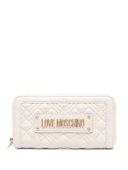 Кошелек с логотипом Love Moschino, серый