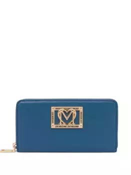 Кошелек с логотипом Love Moschino, синий