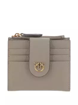 Кошелек с логотипом на молнии PINKO, коричневый