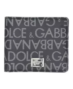 Кошелек с логотипом по всей поверхности Dolce & Gabbana, черный