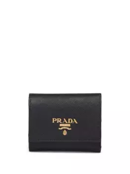 Кошелек с логотипом Prada, черный