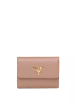 Кошелек с логотипом Prada, розовый