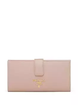 Кошелек с логотипом Prada, розовый