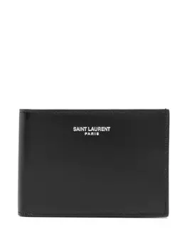 Кошелек с логотипом Saint Laurent, черный
