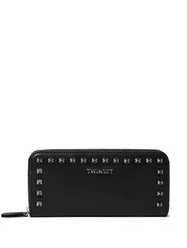 Кошелек с логотипом TWINSET, черный