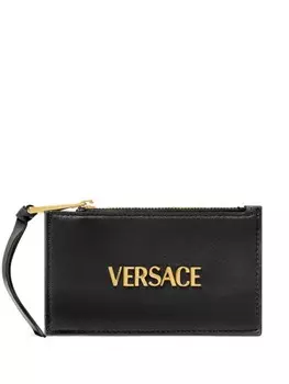 Кошелек с логотипом Versace, черный