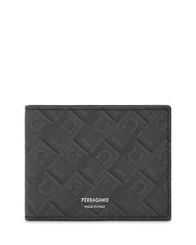 Кошелек с монограммой Ferragamo, черный