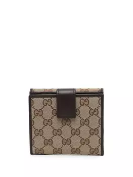 Кошелек с монограммой Gucci, коричневый