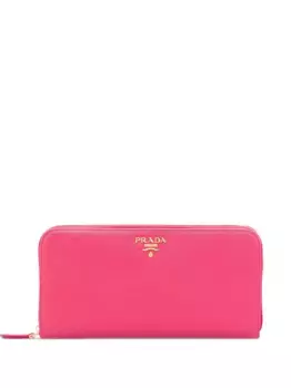 Кошелек с откидным клапаном Prada, розовый