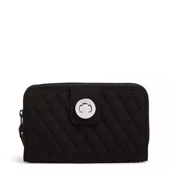 Кошелек с поворотным замком из микрофибры Outlet Vera Bradley, цвет Classic Black