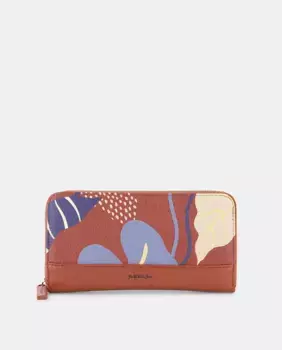 Кошелек с принтом листьев Jo & Mr. Joe, цвет Rojo